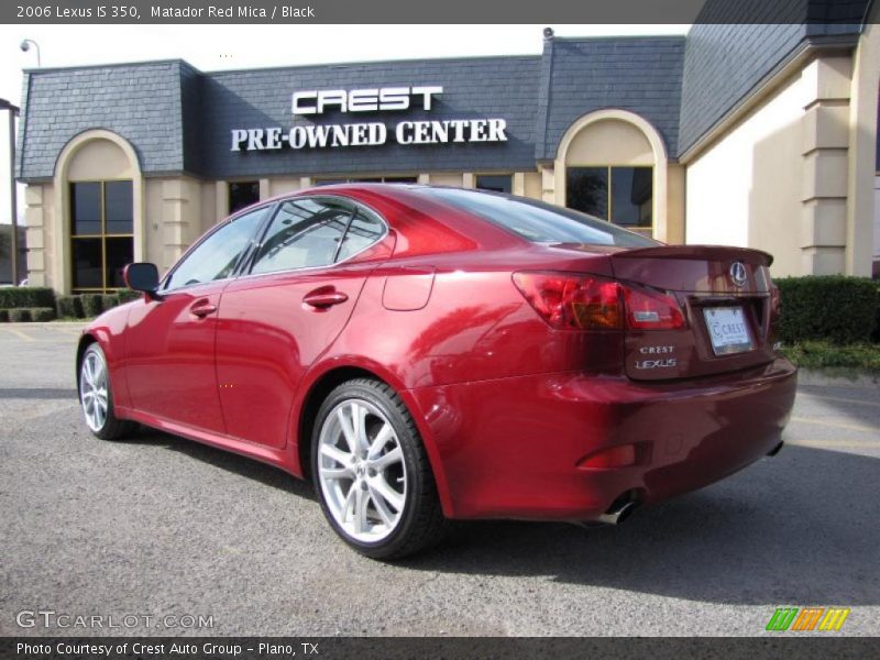 Matador Red Mica / Black 2006 Lexus IS 350