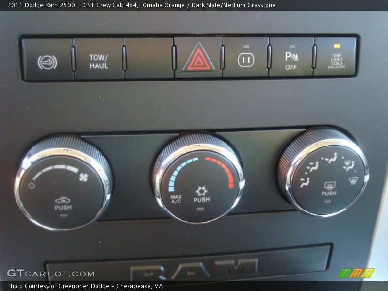 Omaha Orange / Dark Slate/Medium Graystone 2011 Dodge Ram 2500 HD ST Crew Cab 4x4