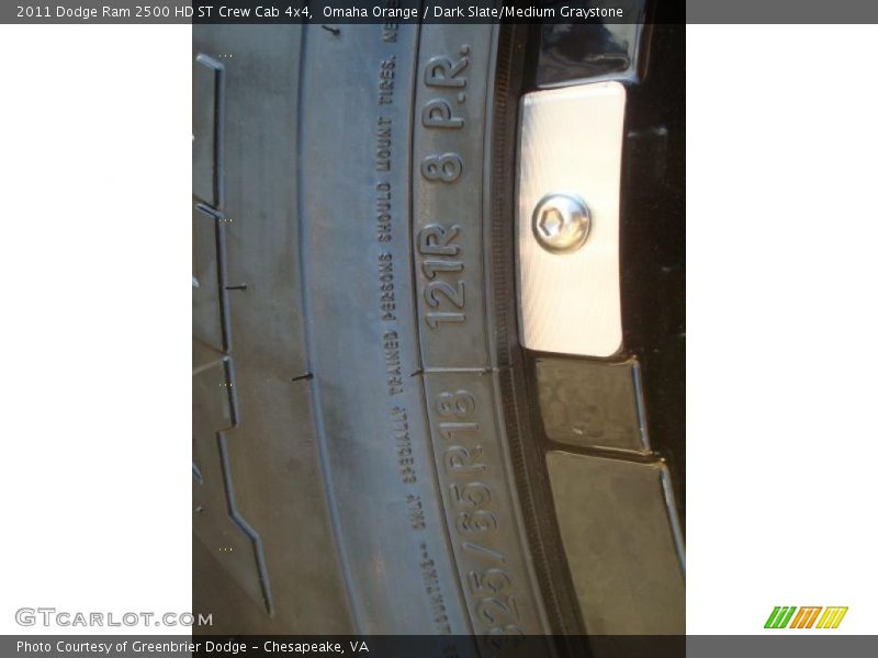 Omaha Orange / Dark Slate/Medium Graystone 2011 Dodge Ram 2500 HD ST Crew Cab 4x4