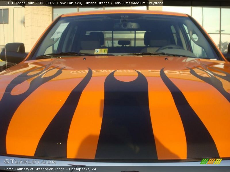 Omaha Orange / Dark Slate/Medium Graystone 2011 Dodge Ram 2500 HD ST Crew Cab 4x4