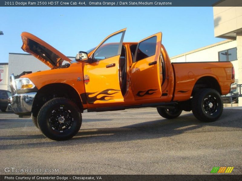 Omaha Orange / Dark Slate/Medium Graystone 2011 Dodge Ram 2500 HD ST Crew Cab 4x4