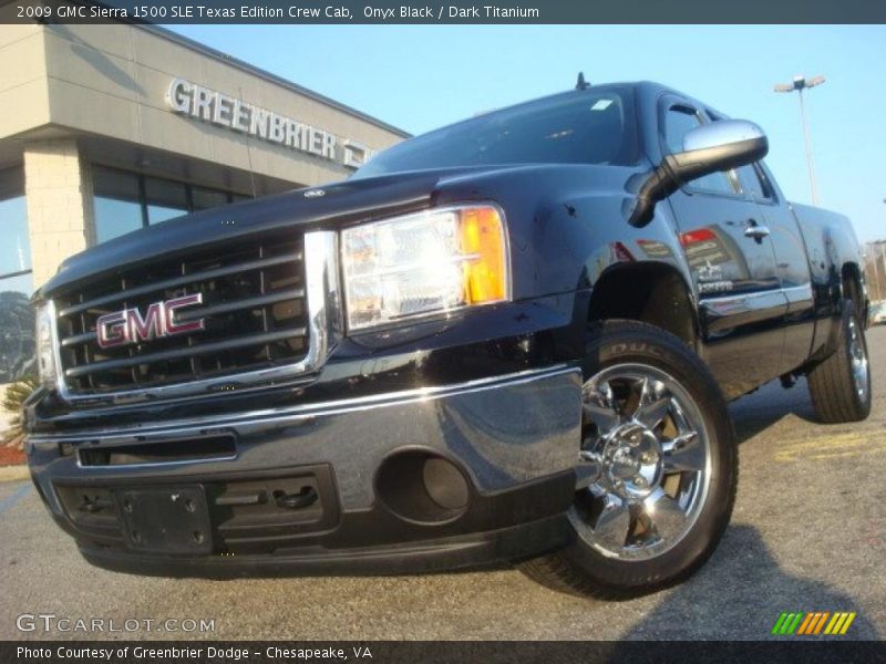 Onyx Black / Dark Titanium 2009 GMC Sierra 1500 SLE Texas Edition Crew Cab