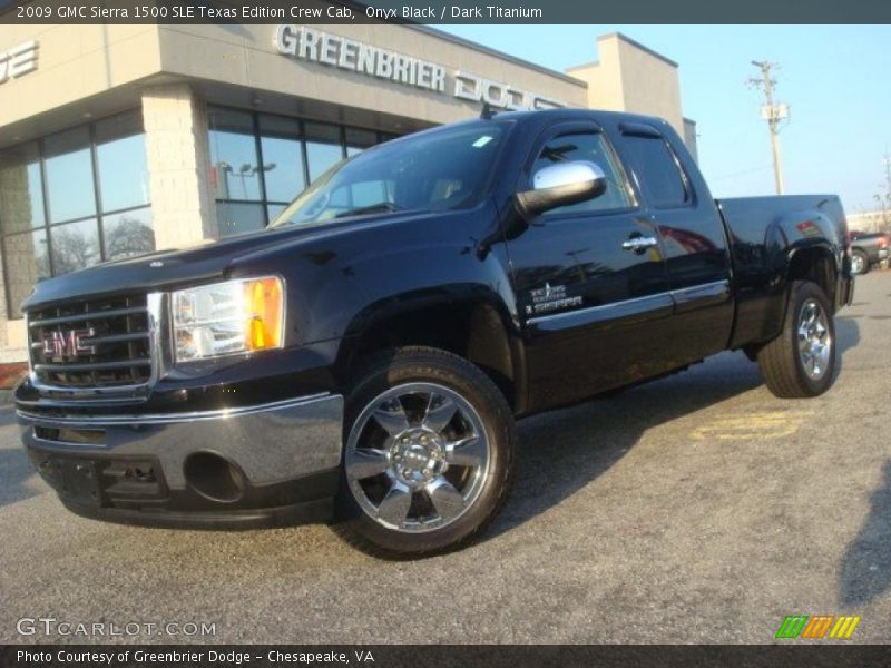 Onyx Black / Dark Titanium 2009 GMC Sierra 1500 SLE Texas Edition Crew Cab