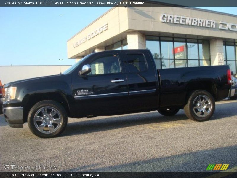 Onyx Black / Dark Titanium 2009 GMC Sierra 1500 SLE Texas Edition Crew Cab