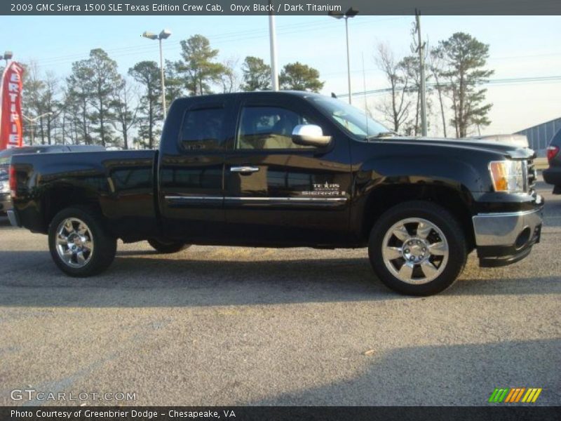 Onyx Black / Dark Titanium 2009 GMC Sierra 1500 SLE Texas Edition Crew Cab