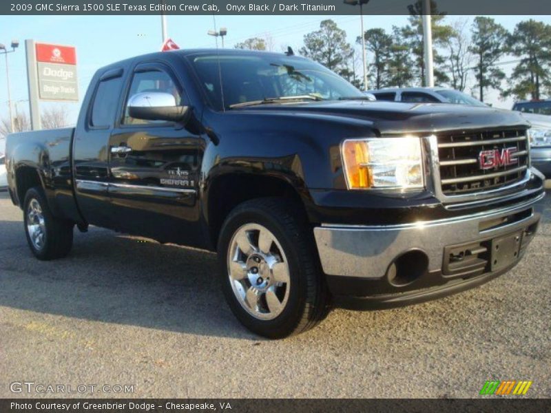 Onyx Black / Dark Titanium 2009 GMC Sierra 1500 SLE Texas Edition Crew Cab