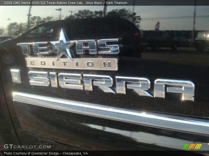Onyx Black / Dark Titanium 2009 GMC Sierra 1500 SLE Texas Edition Crew Cab