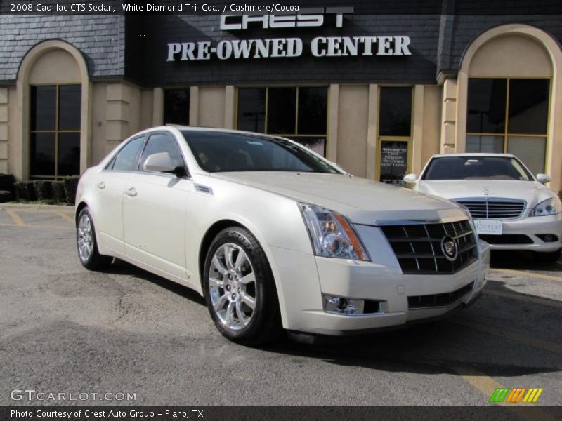 White Diamond Tri-Coat / Cashmere/Cocoa 2008 Cadillac CTS Sedan