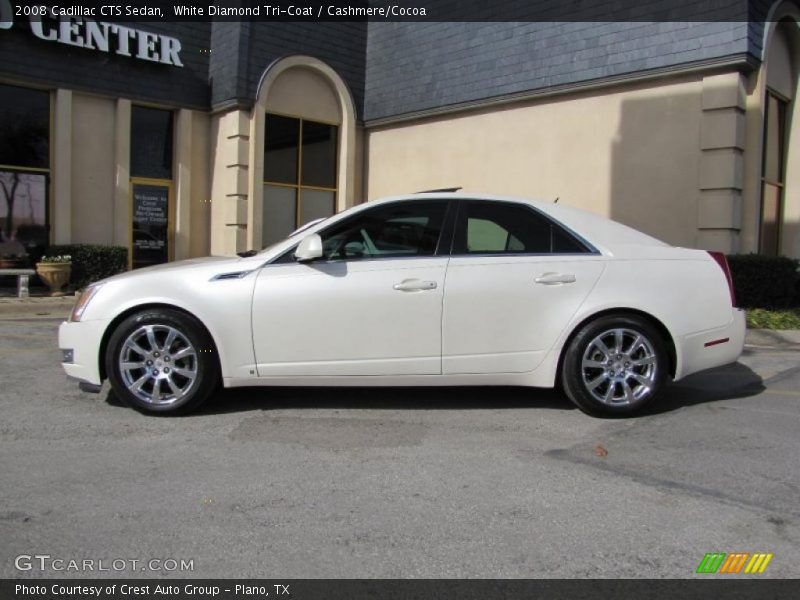 White Diamond Tri-Coat / Cashmere/Cocoa 2008 Cadillac CTS Sedan