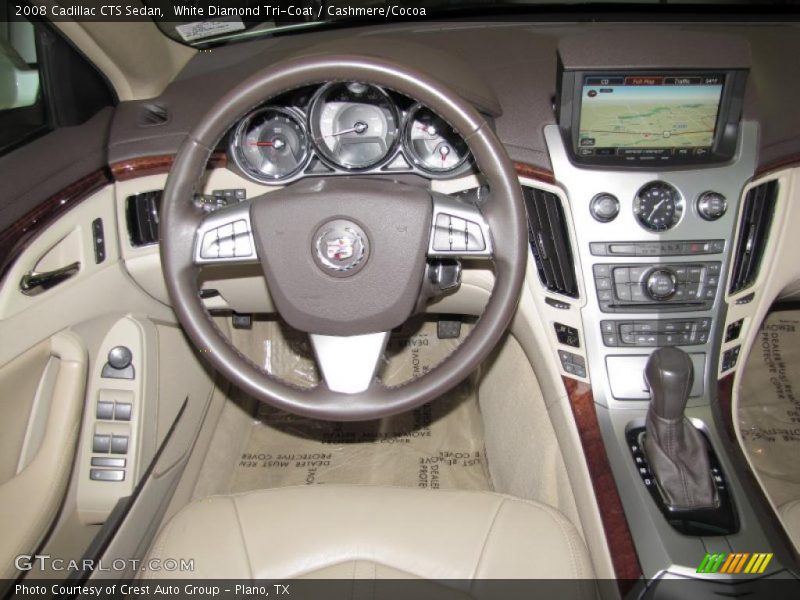 White Diamond Tri-Coat / Cashmere/Cocoa 2008 Cadillac CTS Sedan