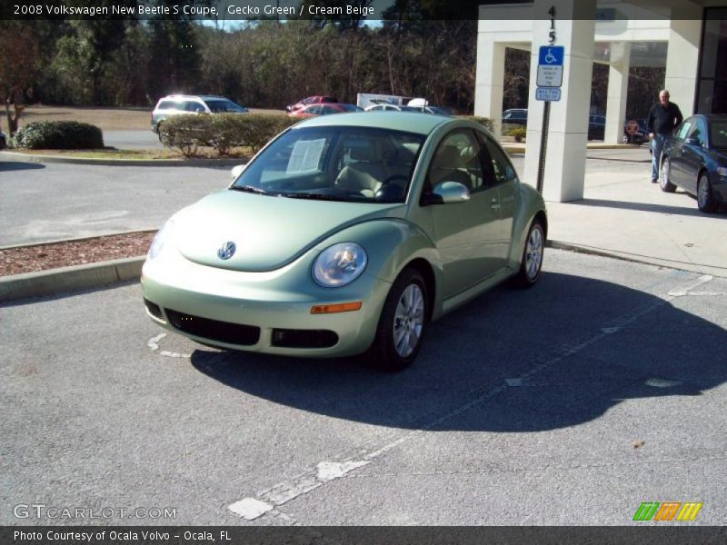 Gecko Green / Cream Beige 2008 Volkswagen New Beetle S Coupe