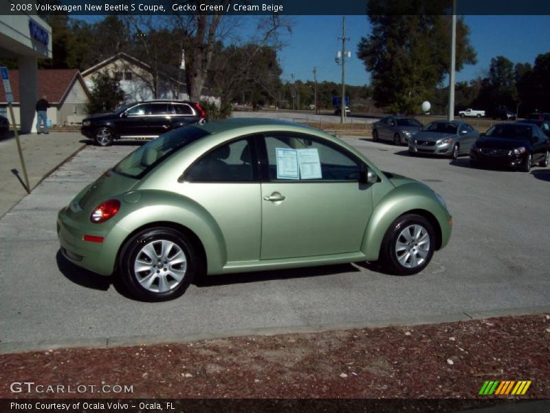 Gecko Green / Cream Beige 2008 Volkswagen New Beetle S Coupe