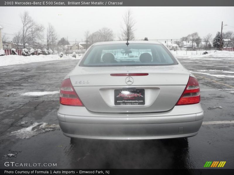 Brilliant Silver Metallic / Charcoal 2003 Mercedes-Benz E 500 Sedan