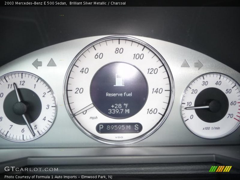 Brilliant Silver Metallic / Charcoal 2003 Mercedes-Benz E 500 Sedan