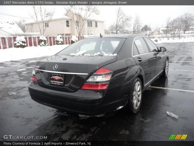 Obsidian Black Metallic / designo Armagnac Brown 2007 Mercedes-Benz S 550 Sedan