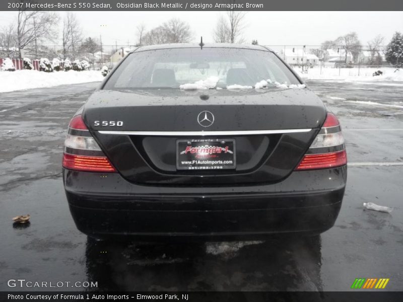 Obsidian Black Metallic / designo Armagnac Brown 2007 Mercedes-Benz S 550 Sedan