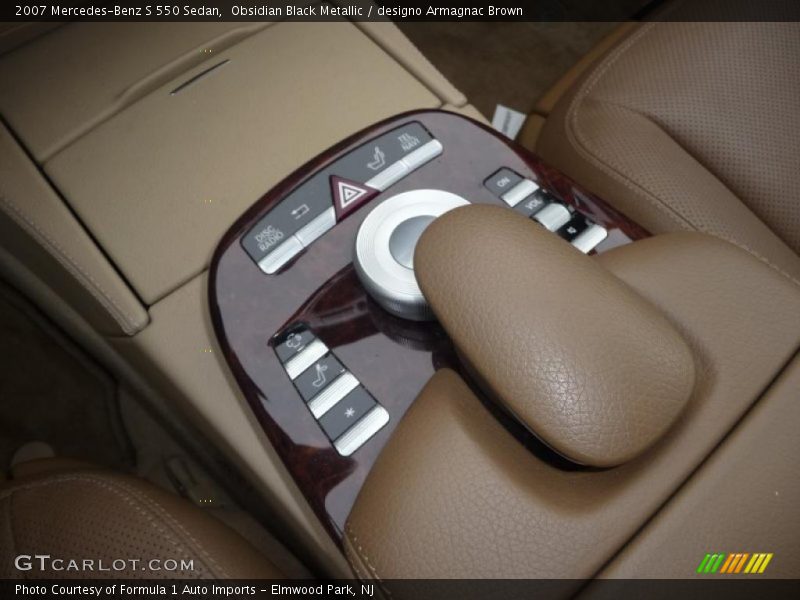 Obsidian Black Metallic / designo Armagnac Brown 2007 Mercedes-Benz S 550 Sedan