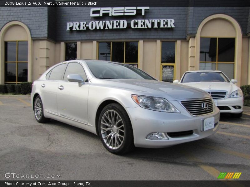Mercury Silver Metallic / Black 2008 Lexus LS 460