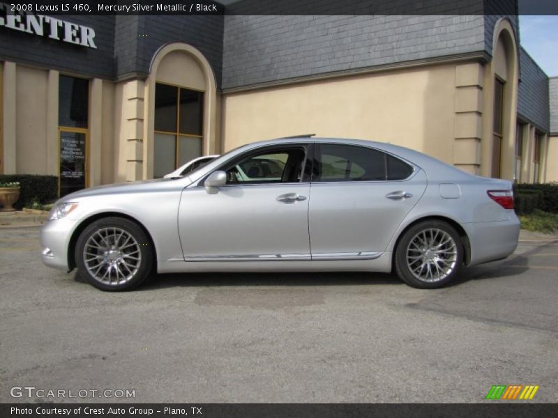 Mercury Silver Metallic / Black 2008 Lexus LS 460