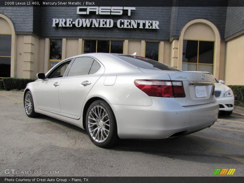 Mercury Silver Metallic / Black 2008 Lexus LS 460