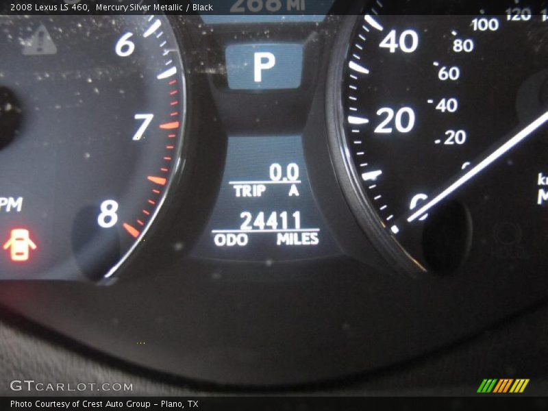 Mercury Silver Metallic / Black 2008 Lexus LS 460