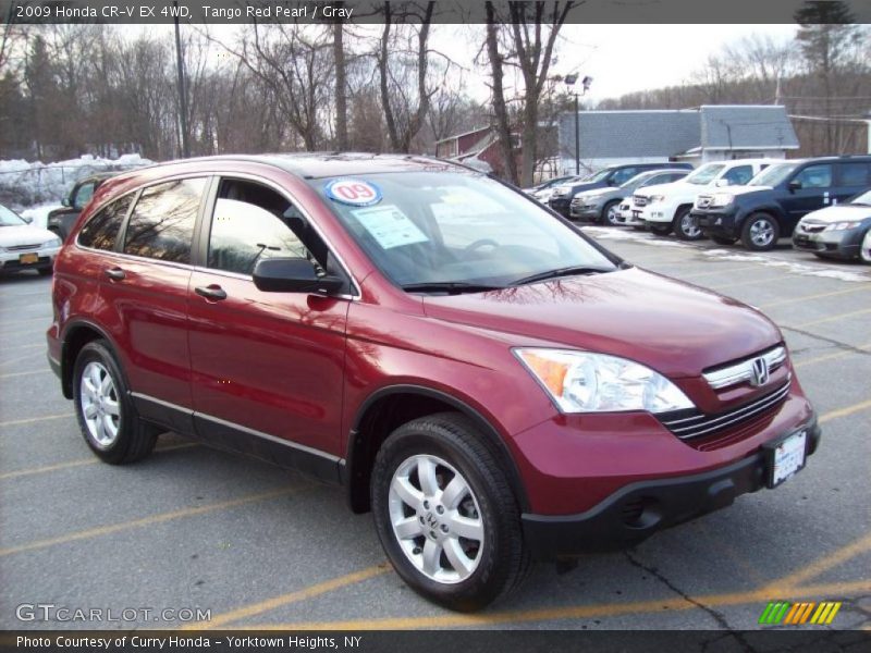 Tango Red Pearl / Gray 2009 Honda CR-V EX 4WD