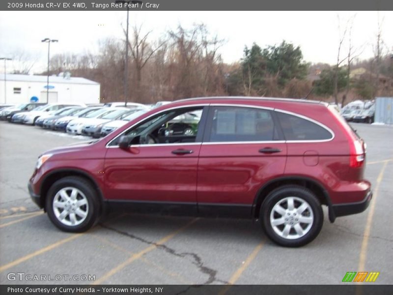 Tango Red Pearl / Gray 2009 Honda CR-V EX 4WD