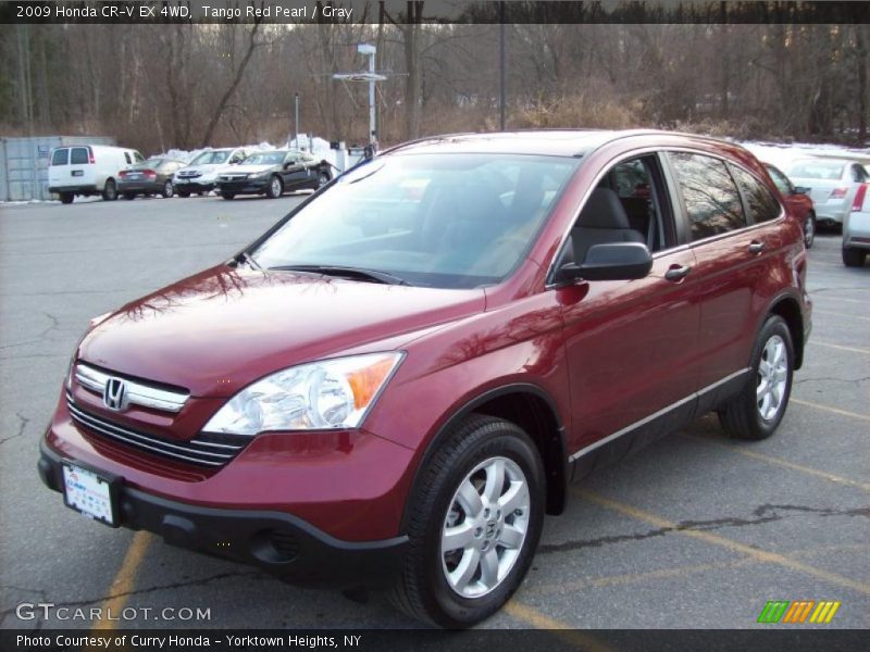 Tango Red Pearl / Gray 2009 Honda CR-V EX 4WD