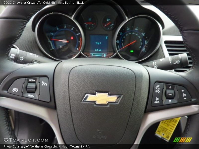 Gold Mist Metallic / Jet Black 2011 Chevrolet Cruze LT