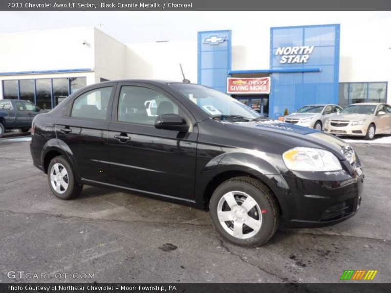 Black Granite Metallic / Charcoal 2011 Chevrolet Aveo LT Sedan