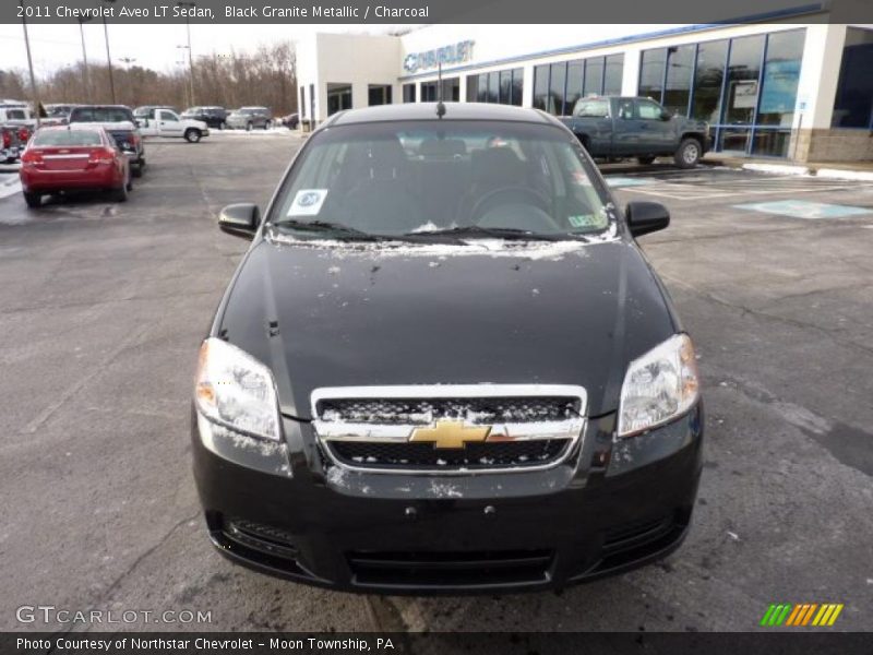 Black Granite Metallic / Charcoal 2011 Chevrolet Aveo LT Sedan