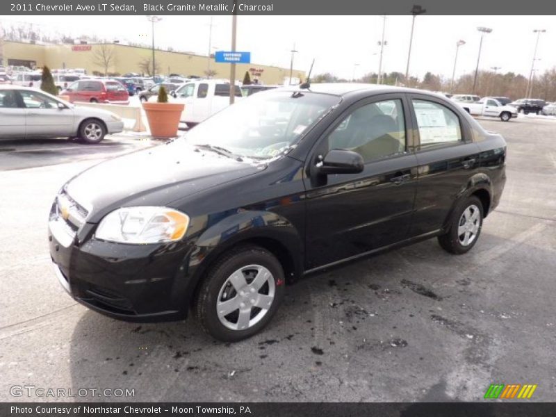 Black Granite Metallic / Charcoal 2011 Chevrolet Aveo LT Sedan