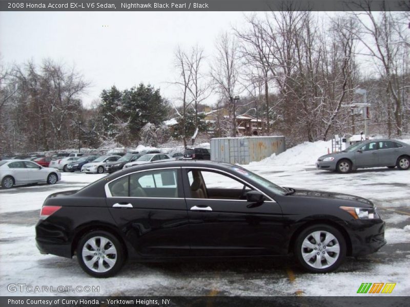 Nighthawk Black Pearl / Black 2008 Honda Accord EX-L V6 Sedan