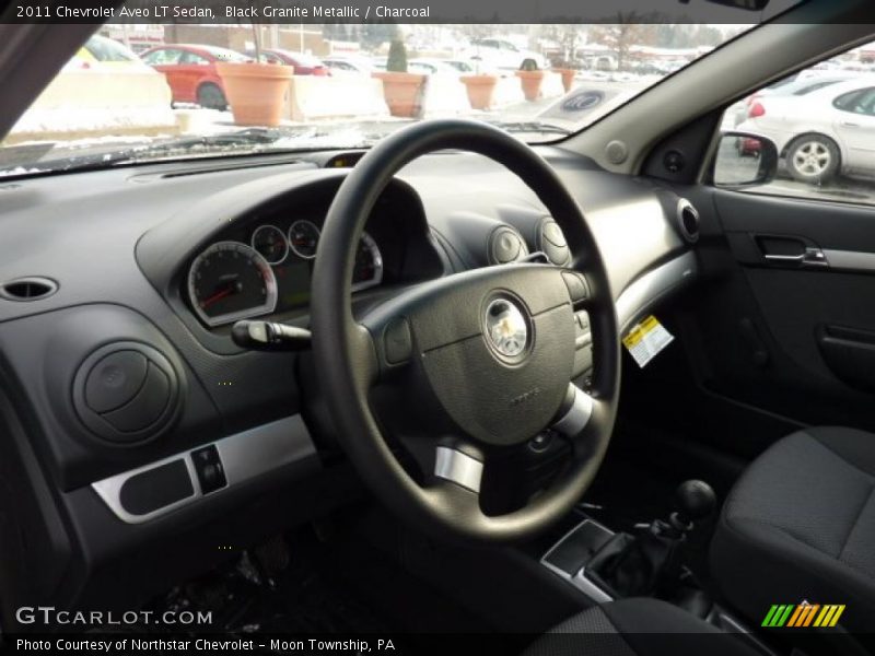 Black Granite Metallic / Charcoal 2011 Chevrolet Aveo LT Sedan