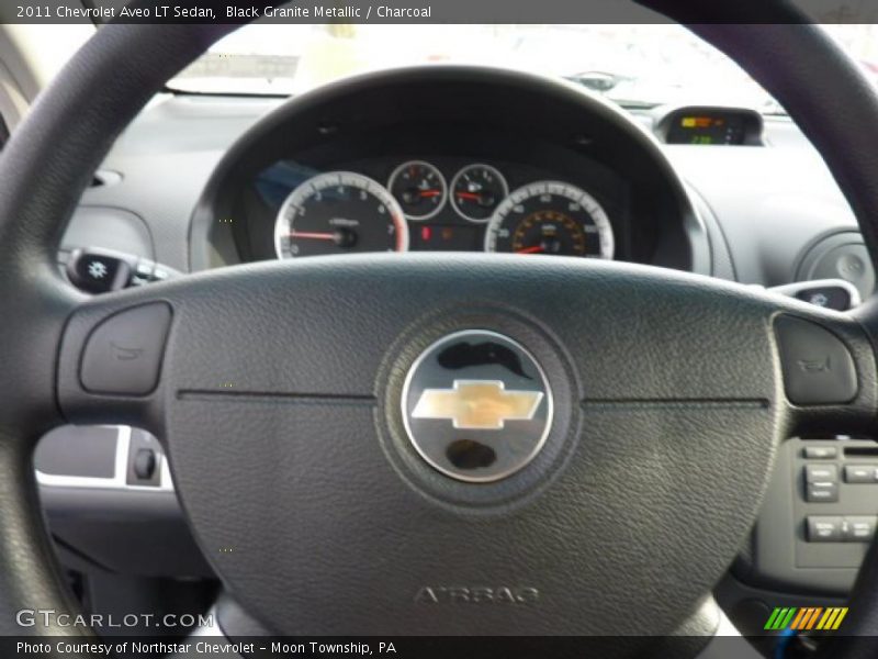 Black Granite Metallic / Charcoal 2011 Chevrolet Aveo LT Sedan