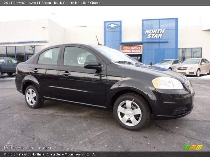 Black Granite Metallic / Charcoal 2011 Chevrolet Aveo LT Sedan