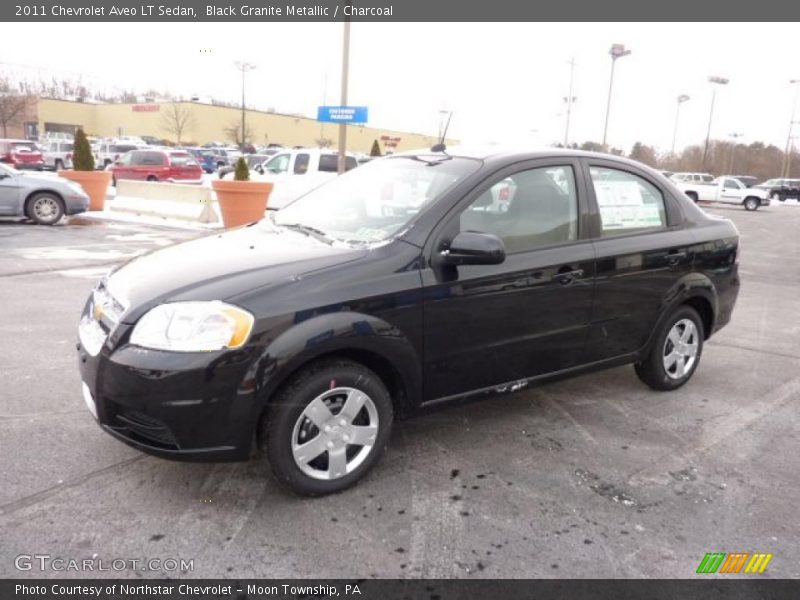 Black Granite Metallic / Charcoal 2011 Chevrolet Aveo LT Sedan
