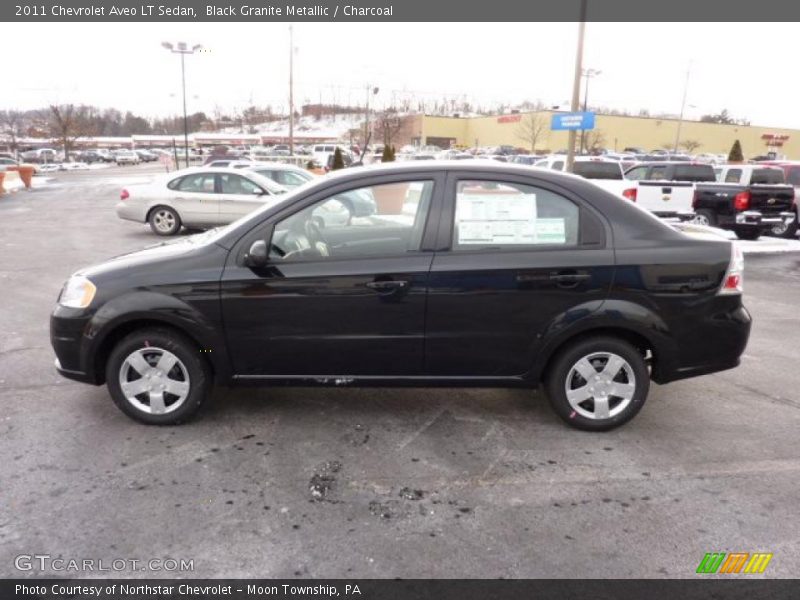 Black Granite Metallic / Charcoal 2011 Chevrolet Aveo LT Sedan