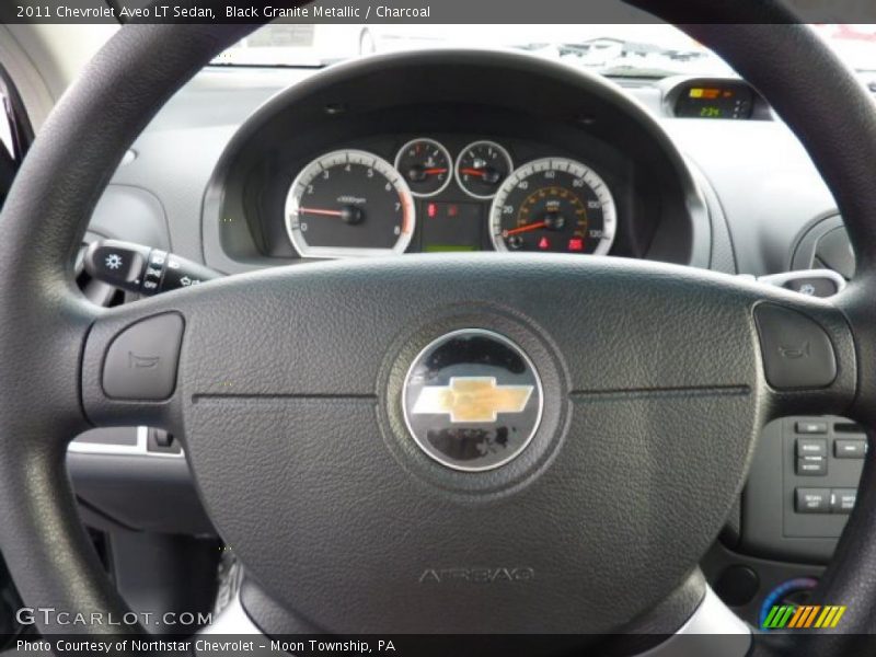 Black Granite Metallic / Charcoal 2011 Chevrolet Aveo LT Sedan