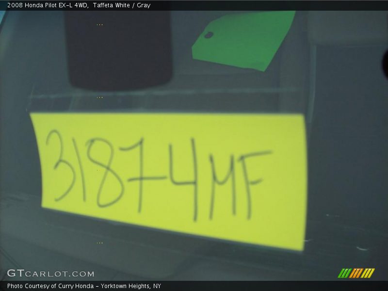 Taffeta White / Gray 2008 Honda Pilot EX-L 4WD