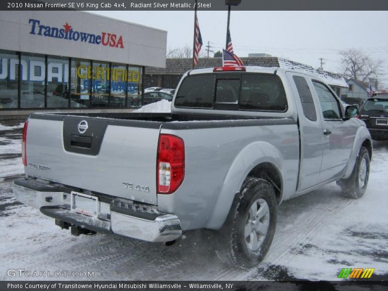 Radiant Silver Metallic / Steel 2010 Nissan Frontier SE V6 King Cab 4x4
