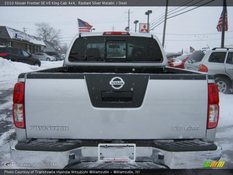 Radiant Silver Metallic / Steel 2010 Nissan Frontier SE V6 King Cab 4x4