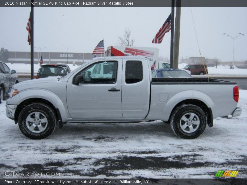 Radiant Silver Metallic / Steel 2010 Nissan Frontier SE V6 King Cab 4x4