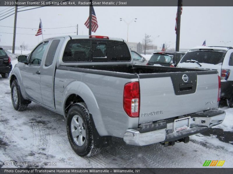 Radiant Silver Metallic / Steel 2010 Nissan Frontier SE V6 King Cab 4x4