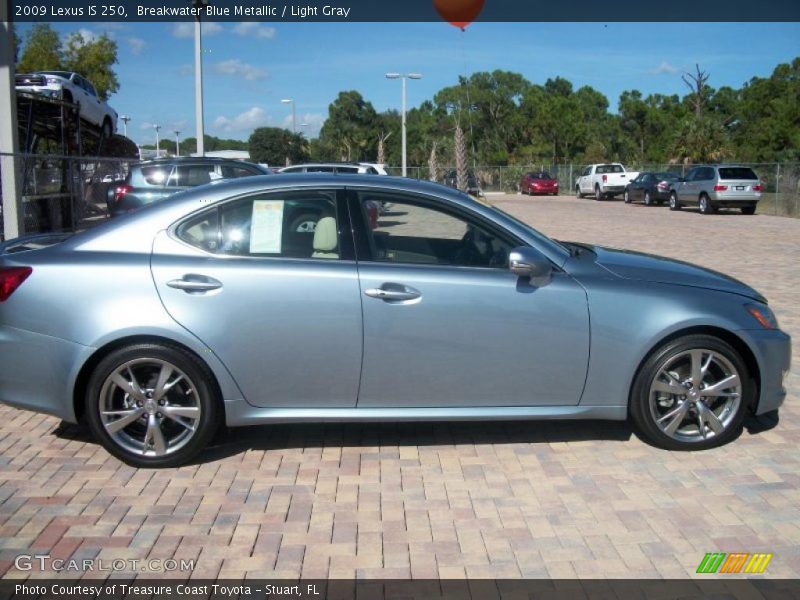 Breakwater Blue Metallic / Light Gray 2009 Lexus IS 250