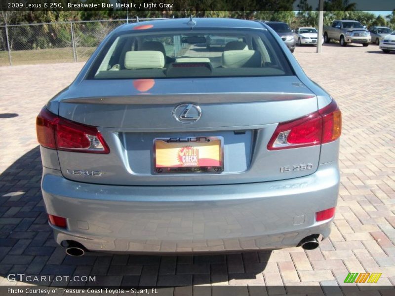 Breakwater Blue Metallic / Light Gray 2009 Lexus IS 250