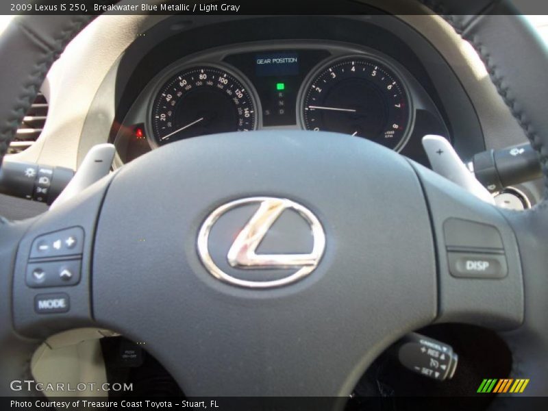 Breakwater Blue Metallic / Light Gray 2009 Lexus IS 250