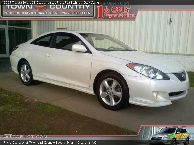 Arctic Frost Pearl White / Dark Stone 2005 Toyota Solara SE Coupe