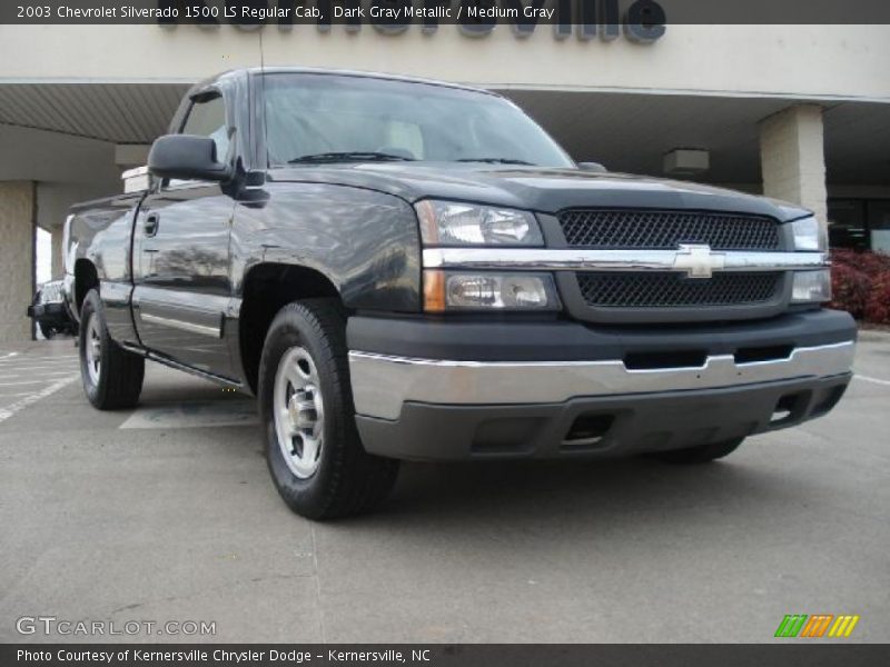 Dark Gray Metallic / Medium Gray 2003 Chevrolet Silverado 1500 LS Regular Cab