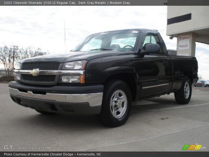 Dark Gray Metallic / Medium Gray 2003 Chevrolet Silverado 1500 LS Regular Cab